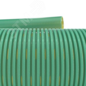 Труба гибкая двустенная дренажная D=160мм класс SN8 перфорация 360 градусов зеленый - фото 4
