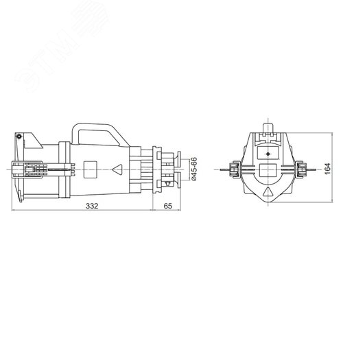 Розетка кабельная CS IP67 250A 3P+E+N 690В - фото 4