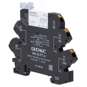 Реле интерфейсное, 1CO, коммутируемый ток 6 А, AgSnO, напряжение 110V AC/DC, push-in клеммы - фото 2