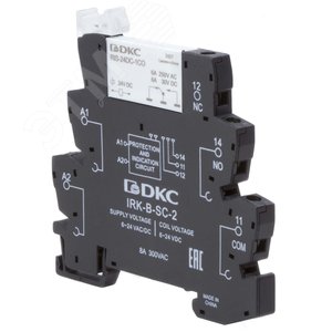 Реле интерфейсное, 1CO, коммутируемый ток 6 А, AgSnO, напряжение 24V AC/DC, винтовые клеммы - фото 2