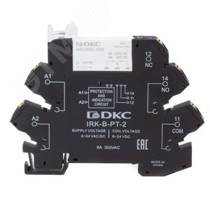 Изображение товара Реле интерфейсное, 1CO, коммутируемый ток 6 А, AgSnO, напряжение 24V AC/DC, push-in клеммы (шт)