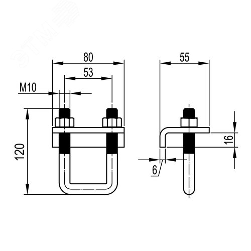 Крепеж металлическим балкам профиль BPD-41 горячеоцинкованный - фото 2