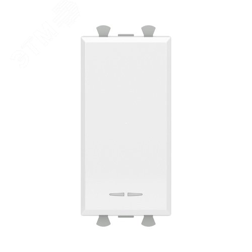 Кнопка модульная, Avanti, белое облако, 1 модуль - фото 1