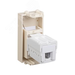 Телефонная розетка RJ-12 модульная, Avanti, ванильная дымка, 1 модуль - фото 4