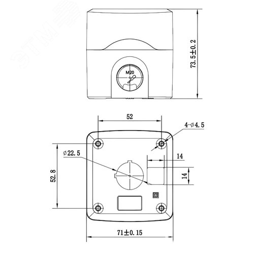 Корпус под кнопочный пост, 1 место - фото 6