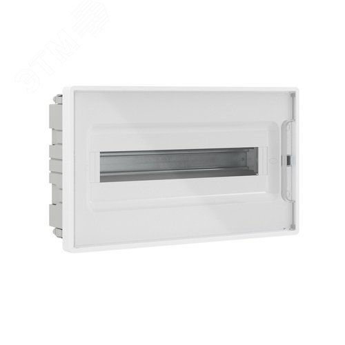 Щиток 18 мод встраиваемый для полых стен Фрейм (FRAME), белый, с прозрачной дверцей, с 2 шинами PEN на 8 и 10 отв. - фото 1