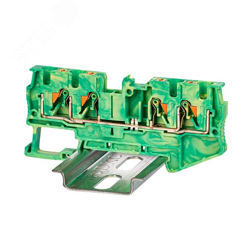 Изображение товара Клемма заземления, зажим push-in, 4 точки подключения, 4 кв.мм (шт)