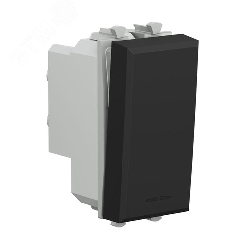 Avanti Выключатель двухполюсный модульный, , Черный матовый, 2 модуля - фото 2