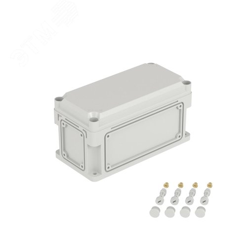 Изображение товара Корпус IP66/IP67, 300х150х160 мм, без МП, с фланцами, непрозрачная крышка H= 35 мм (шт)