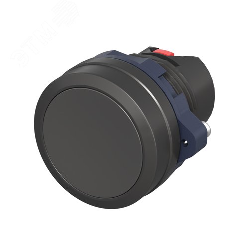 Головка кнопки плоская без фиксации, черная - фото 1