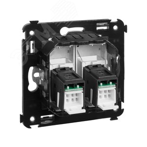 Avanti Компьютерная розетка RJ-45 в стену кат.5e двойная Закаленная сталь - фото 4