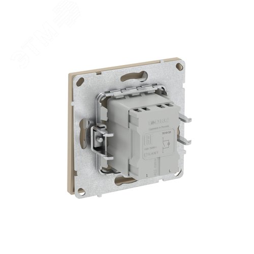 Выключатель одноклавишный с подсветкой, KANT, ванильный марципан - фото 6