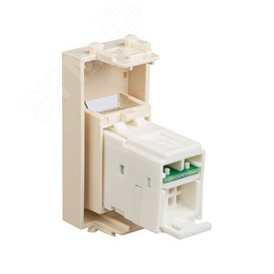 Компьютерная розетка RJ-45 модульная, кат.6, Avanti, ванильная дымка, 1 модуль - фото 4