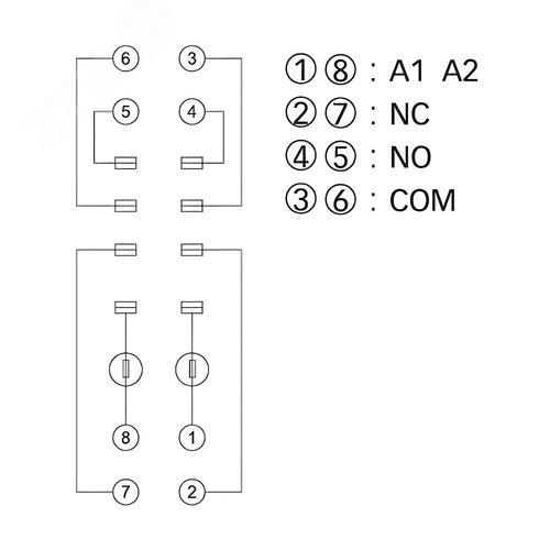 Колодка с винтовыми клеммами 2-ух уровневая для реле IRM - фото 3