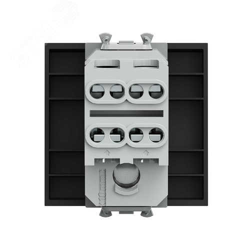 Инвертор одноклавишный модульный, Avanti, черный матовый, 2 модуля - фото 3