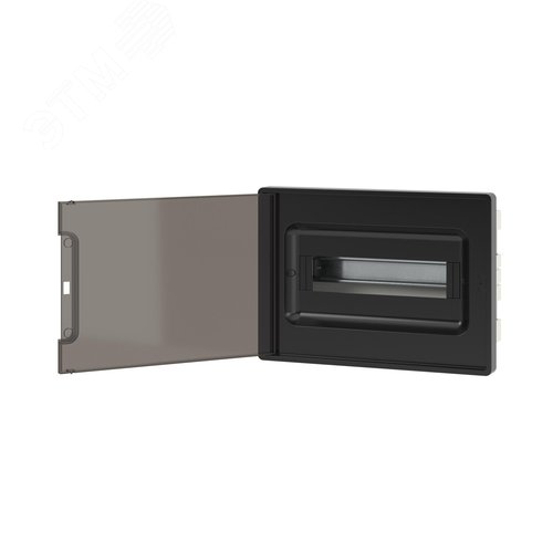 Щиток 12 мод встраиваемый Фрейм (FRAME), черный, с тонированной дверцей, с 2 шинами PEN на 6 и 8 отв. - фото 3