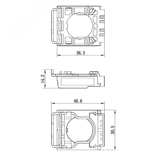 Монтажное основание для крепления головок кнопок, переключателей и контактных блоков - фото 6