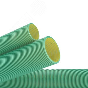 Труба гибкая двустенная дренажная D=200мм класс SN6 перфорация 360 градусов зеленый - фото 3