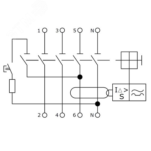 УЗО YON макс (YON max) 4P, 100mA, 80A, type A-S - фото 5