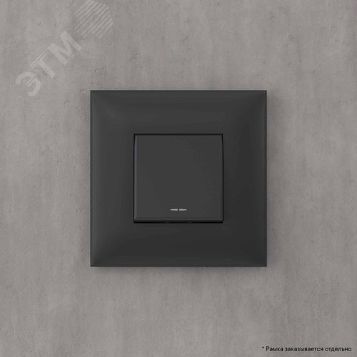 Avanti Переключатель одноклавишный в стену, , Черный матовый - фото 5