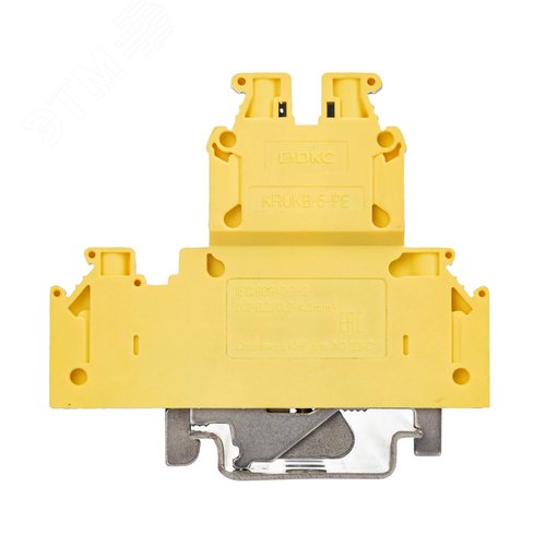 Клемма заземления двухуровневая, винтовой зажим, 4 точки подключения, 4 кв.мм - фото 2