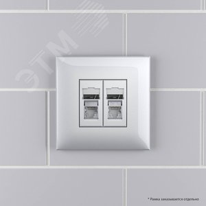 Avanti Компьютерная розетка RJ-45 в стену кат.5e двойная экранированная Закаленная сталь - фото 6