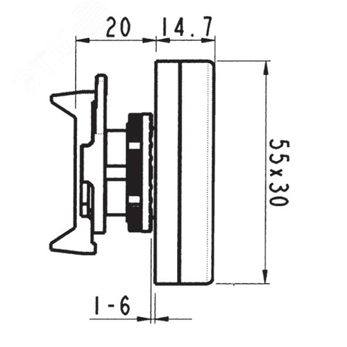 Кнопка двойная выпуклая - фото 2