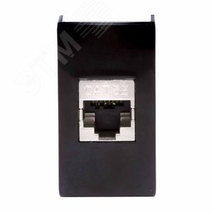 Розетка RJ-45 кат5E,экр, ЭУИ Вива (Viva),1 мод.,черн - фото 1