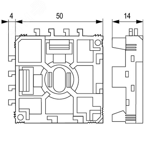 Суппорт DINBLOK 3 для профиля OMEGA - фото 2