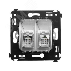 Avanti Розетка RJ-45 в стену, кат.6 двойная экранированная, ''Белое облако'' - фото 3