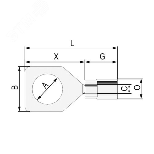 Наконечник кабельный НКИ 1.5-2.5 с изолированным фланцем синий (100шт) - фото 3