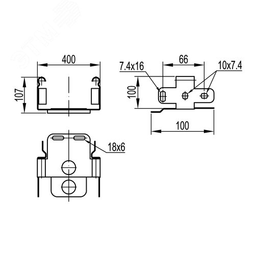 Переходник 100х400 пров/лист лот - фото 2