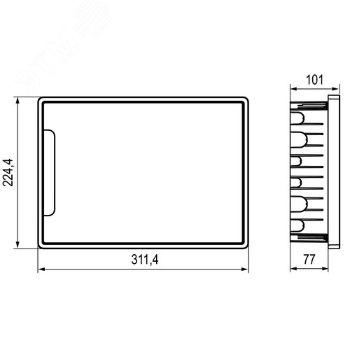 Щиток 12 мод встраиваемый Фрейм (FRAME), белый, с белой дверцей, с 2 шинами PEN на 6 и 8 отв. - фото 7