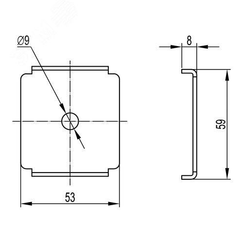 Пластина подвеса проволочного лотка на шпильке нержавеющая сталь - фото 2