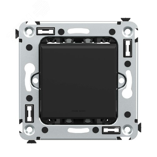 Avanti Переключатель одноклавишный в стену, , Черный матовый - фото 1