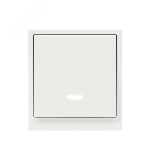 Выключатель одноклавишный с подсветкой, KANT, белая магнолия - фото 8