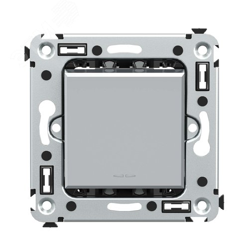 Avanti Переключатель одноклавишный в стену  Закаленная сталь - фото 1