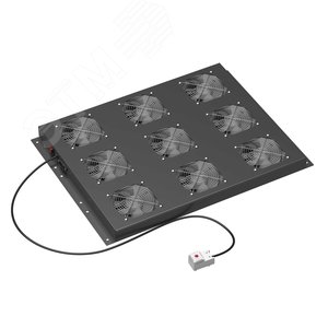 Модуль потолочный 9 вентиляторов с термостатом для крыши 800 RAL9005 - фото 2