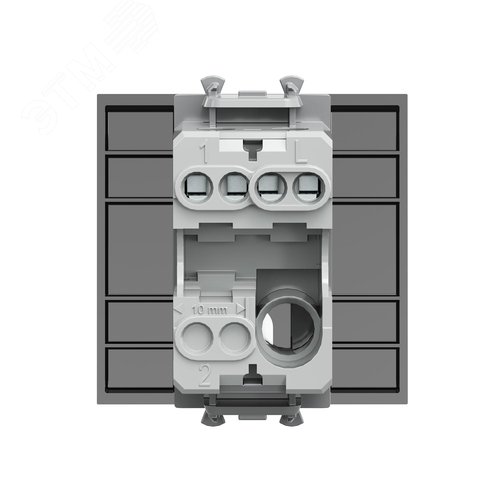 Avanti Выключатель ''Черный квадрат'', 16A, 2 модульный - фото 3