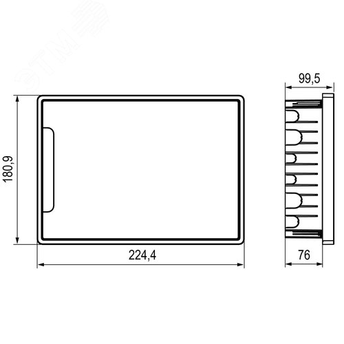 Щиток 8 мод встраиваемый для полых стен Фрейм (FRAME), белый, с тонированной дверцей, с 2 шинами PEN на 8 и 6 отв. - фото 6