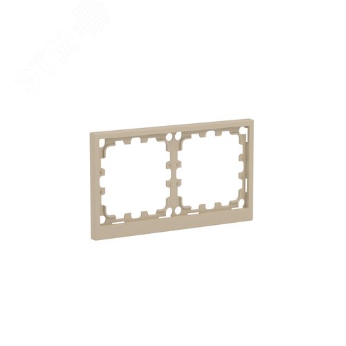 Рамка на 2 поста, KANT, ванильный марципан - фото 2