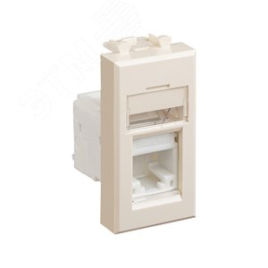 Компьютерная розетка RJ-45 модульная, кат.6А, Avanti, ванильная дымка, 1 модуль - фото 2