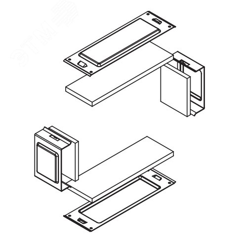 Комплект для обеспечения степени защиты IP44 в    местах соединения секций лотков 300х80,           цинк-ламельный(аналог горячеоцинкованный) - фото 2