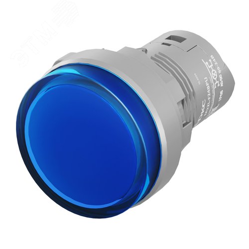 Сигнальная лампа со встроенным диодом 9-24В, синяя, зажим Push-In - фото 1