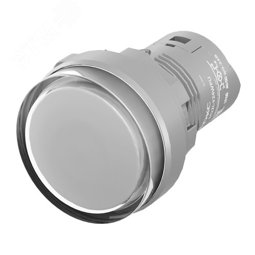 Сигнальная лампа со встроенным диодом 9-24В, белая, зажим Push-In - фото 1