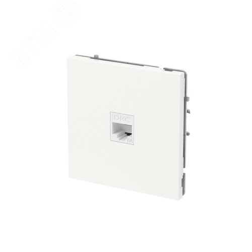 Компьютерная розетка RJ-45 без шторки, кат.6А одинарная,KANT, белая магнолия - фото 2