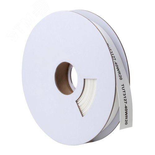 Термоусаживаемая самозатухающая трубка для термотрансферной печати 3,2/1,0 мм белый 3:1, 20 м - фото 4