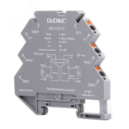 Изображение товара Преобразователь сигнала DSI, 6,2 мм 1 вход 4…20 мА, 1 выход 4…20 мА (шт)