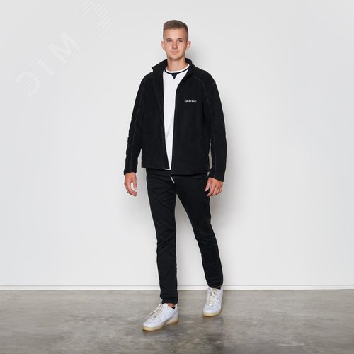 Куртка флисовая черная, размер M - фото 2