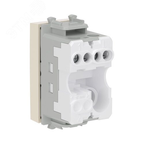 Кнопка модульная, Avanti, ванильная дымка, 1 модуль - фото 4